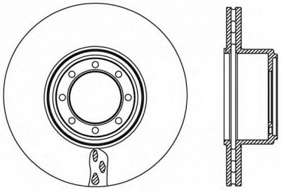 OPEN PARTS bda245120 -  Тормозной диск